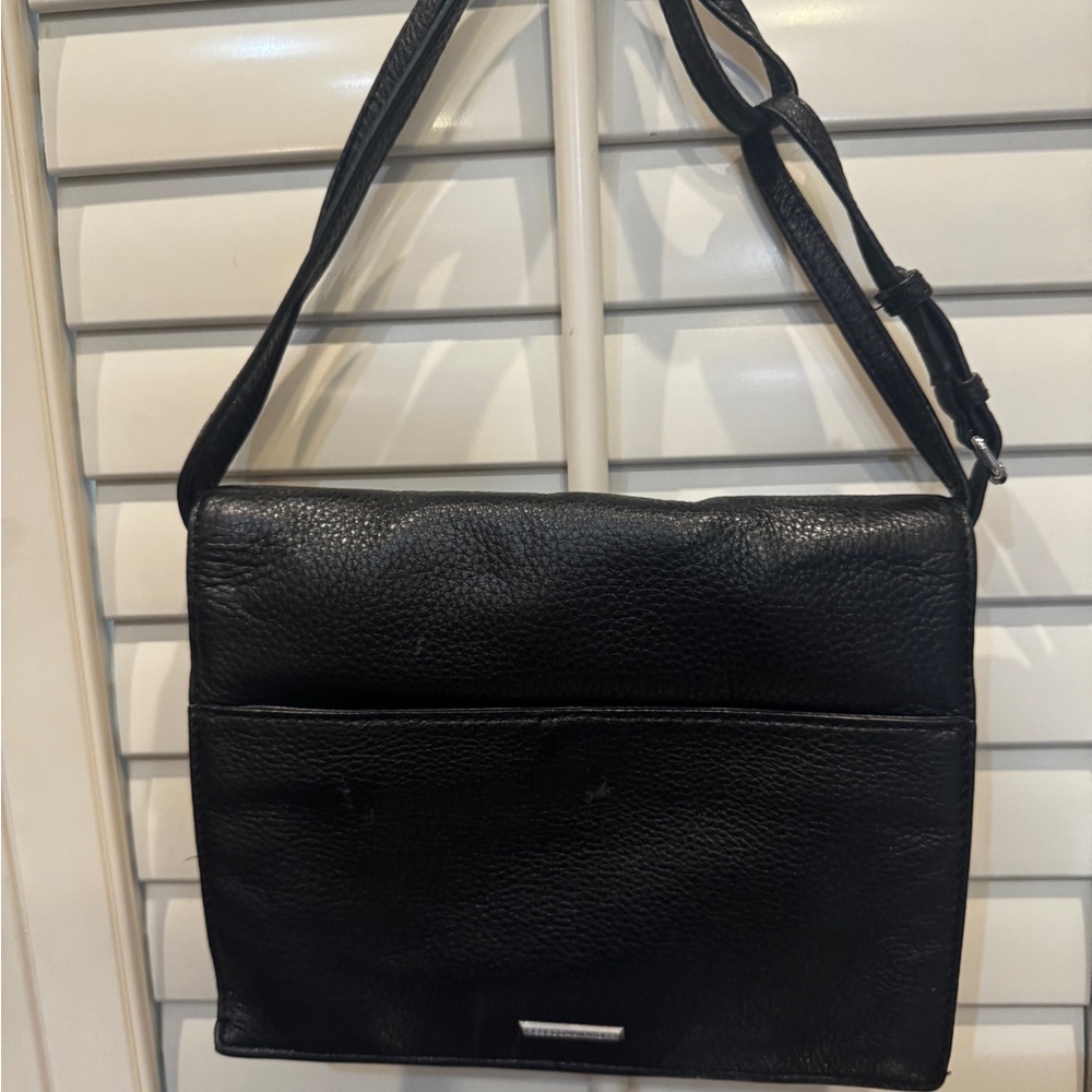 Rebecca Minkoff Black silver hardware Leather Womens‎ Shoulder Bag